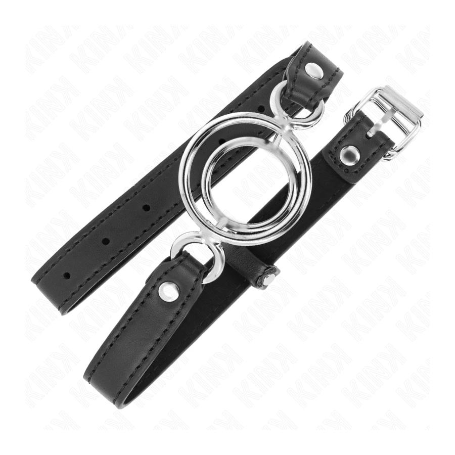 KINK - BAVAGLIO CON O-RING MULTIPLI 5 CM NERO 63 X 2,5 CM